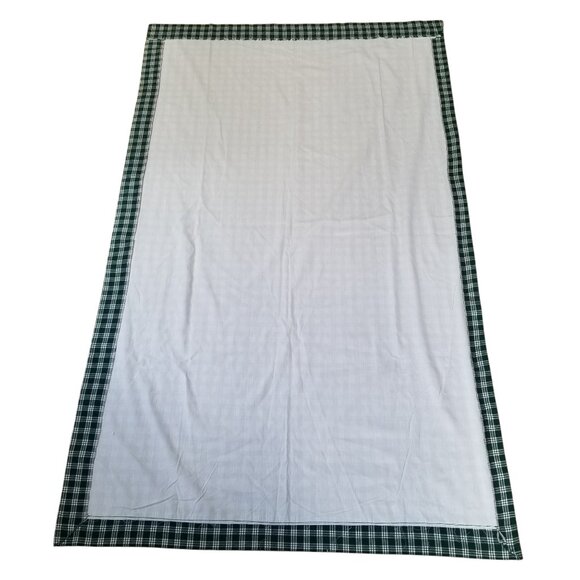 Green Plaid Drapes, Lined w/Valances - Picture 5 of 9